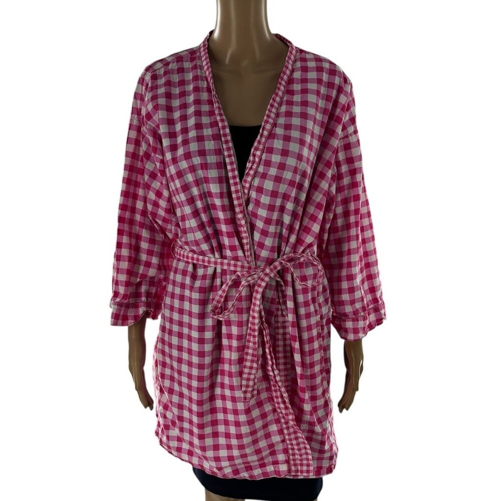 Printfresh Pink Spritz Garden Gingham Organic Cot… - image 3